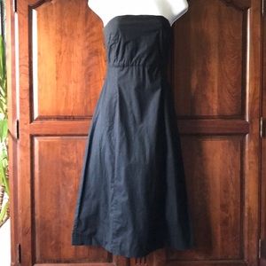 Express midi strapless black dress size 5/6 cotton